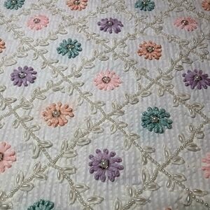 TABLE RUNNER 14" x 36" Decorative EDENS WOOD Beaded Embroidery BRAND-NEW w/tags